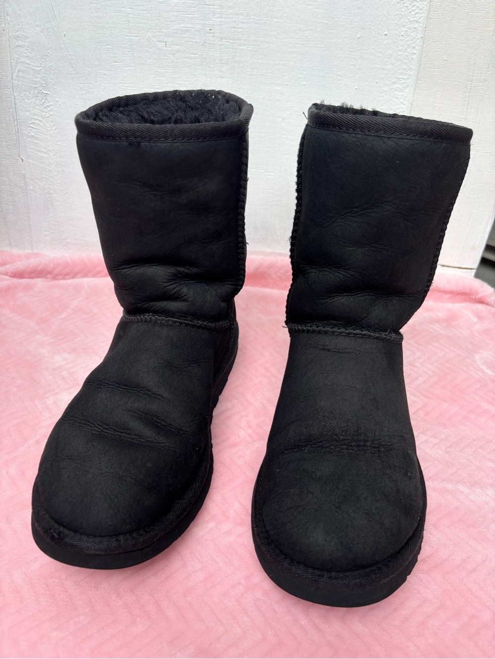 UGG Black Short Shearling Boots